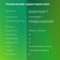 Неуправляемый коммутатор Digma DSP204G-2G-T80 в Барановичах