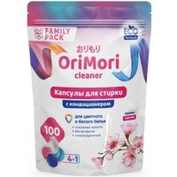 Капсулы для стирки OriMori 4 в 1 Сакура (100 шт)