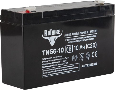 

Тяговый аккумулятор Rutrike TNG6-10 (10 А·ч)