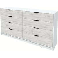 Комод Интерлиния Концепт КТ-К197 (дуб белый/белый платинум)