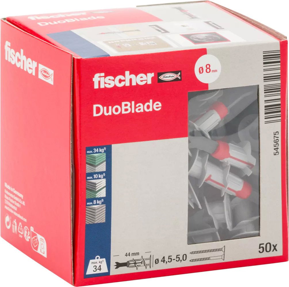 

Дюбель распорный Fischer Duoblade 545675 (50 шт)