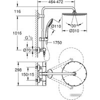 Душевая система  Grohe Euphoria XXL System 310 [26075 000]