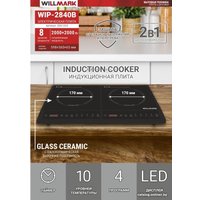 Настольная плита Willmark WIP-2840B