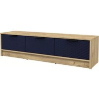 Тумба Интерлиния ТВ Концепт КТ-ТВ3-35 Техно (дуб золотой/индиго)