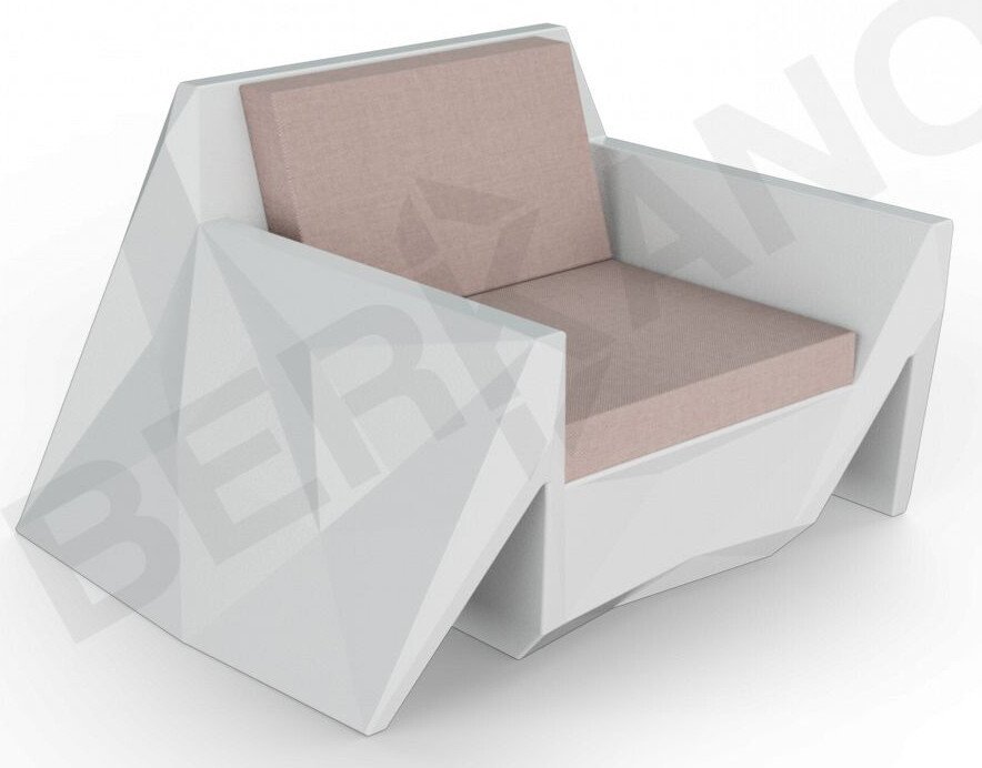 

Кресло Berkano Quaro с подушками 230_030_03 (белый/кофейный)