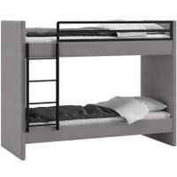 Двухъярусная кровать Трия Дарси с мягкой обивкой (велюр светло-серый) в Могилеве