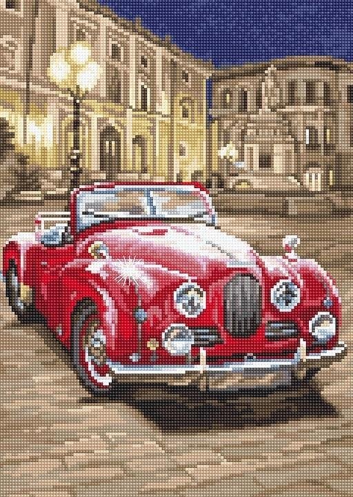 

Набор для вышивания Luca-S Красный спортивный автомобиль L8034