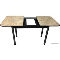 Кухонный стол Solt Мила 1 (мрамор золотой/ноги круглые черные)