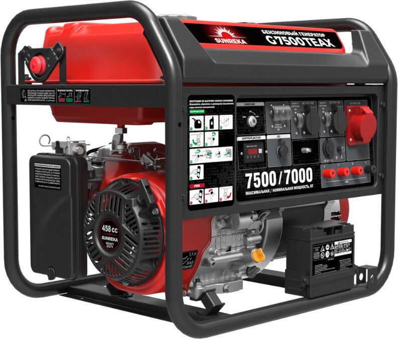 

Бензиновый генератор SUNREKA G7500TEAX
