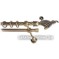 Карниз для штор Lm Decor Кения 023 2р витой (антик, 3.2м)