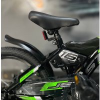 Детский велосипед Stels Jet 16 Z010 2024 (черный/зеленый)