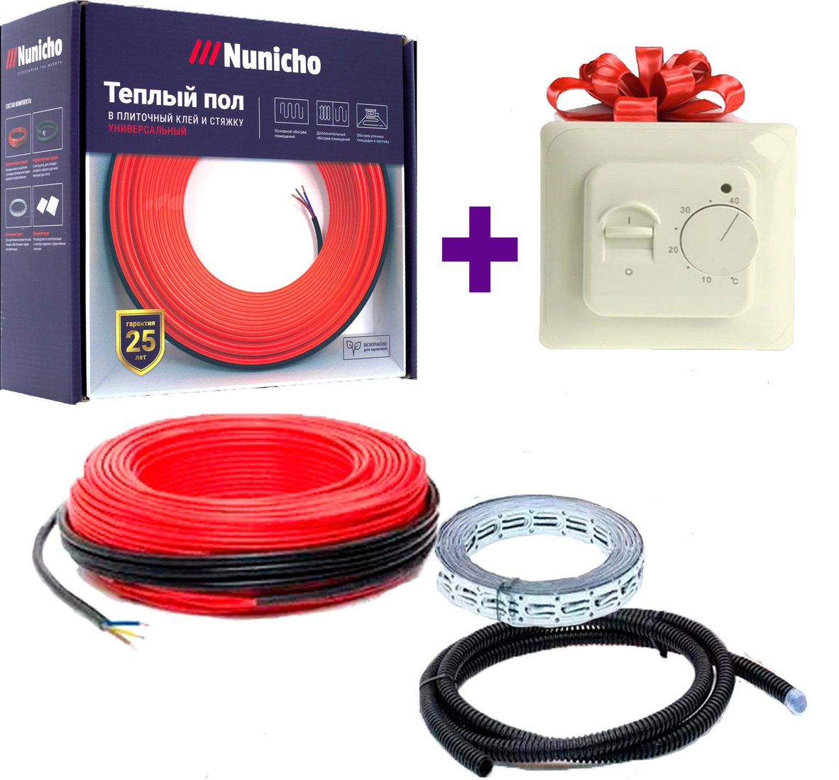 

Нагревательный кабель Nunicho Etalon SHS 200Вт с терморегулятором RТС 70.26 (10м)