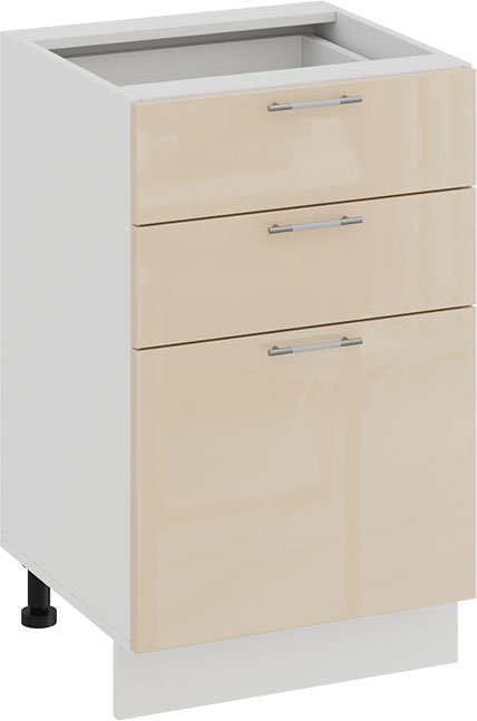 

Шкаф напольный Трия Весна 1Н5Я3 (белый/ваниль глянец)