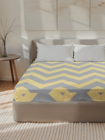 Простыня Этель Шеврон 10801843 (желтый)