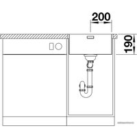 Кухонная мойка Blanco Andano 400-IF/A 525244 (с клапаном-автоматом, сатин)