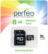 microSDHC PF8GMCSH10AES 8GB (с адаптером)