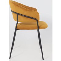 Стул с подлокотниками Алвест AV 433 (карри бархат Confetti chai tea/черный)