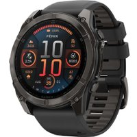 Умные часы Garmin Fenix 8 Sapphire 51мм (угольно-серый DLC, пепельно-черный силиконовый ремешок)