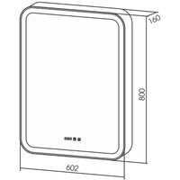  Silver Mirrors Шкаф с зеркалом Фиджи 60x80 LED-00002364