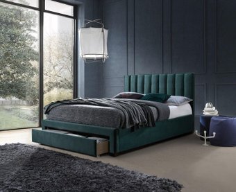 Кровать Halmar Grace 140/200 (темно-зеленый)