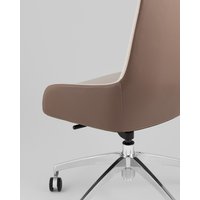 Офисное кресло TopChairs Soulo A308 8371-6/1 (бежевый/коричневый)