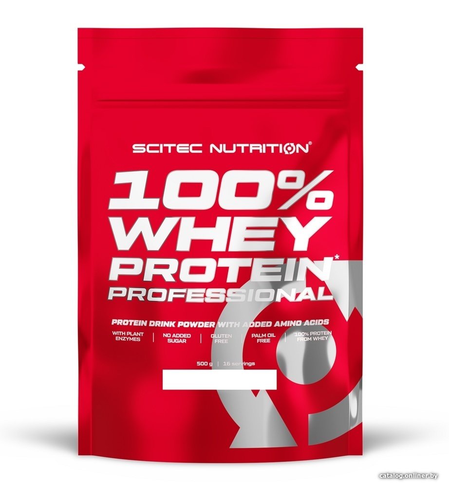 Протеин комплексный Scitec Nutrition 100% Whey Protein Professional (клубника, 500 г)
