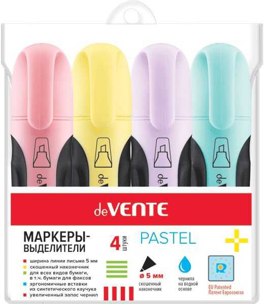 

Текстовыделитель deVente Pastel 5045809 (4 шт)