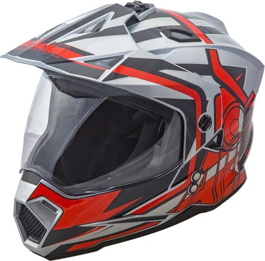 

Мотошлем AIM JK802S 802-013-L (L, красный/серый/черный)