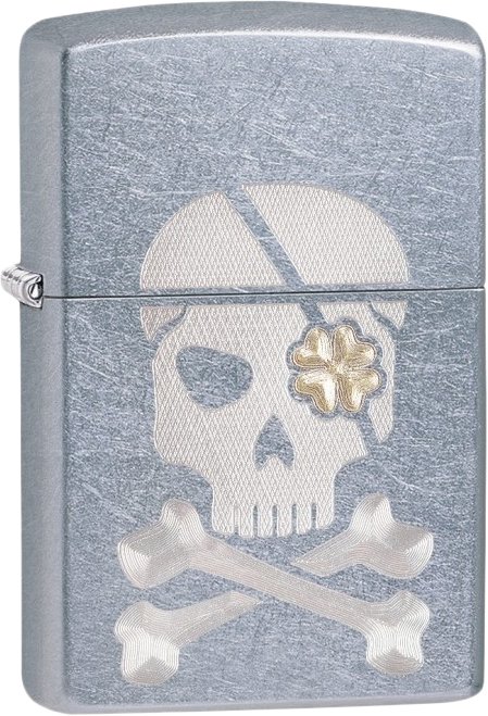 

Зажигалка Zippo Engraved Skull and Shamrock 78789