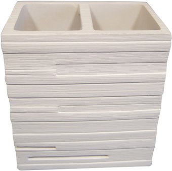 Стакан для зубной щетки и пасты Ridder Brick 22150201 (белый)