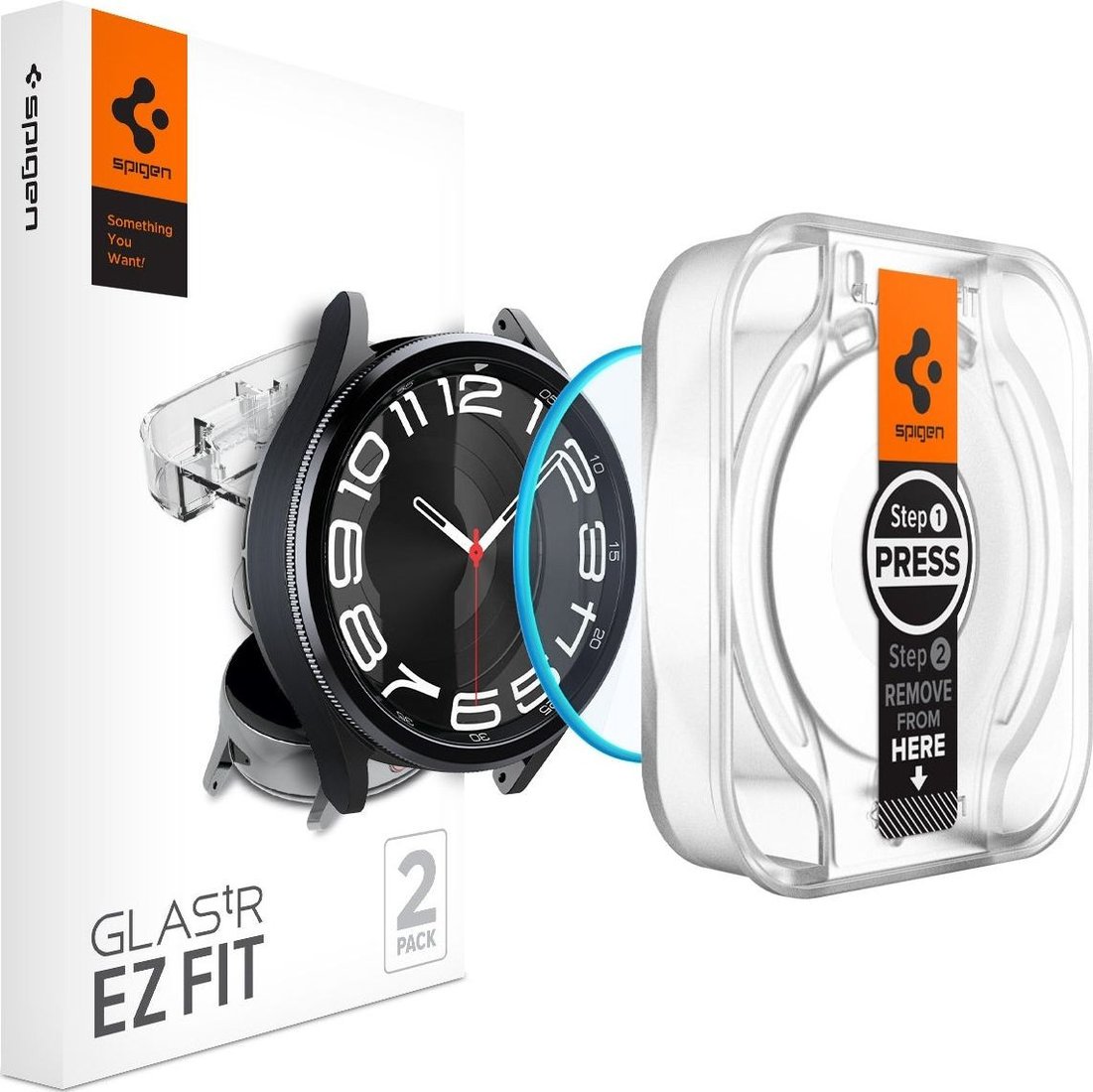 

Защитное стекло Spigen EZ FIT Glas.TR для Galaxy Watch 6 Classic (43mm) AGL07067 (2шт)