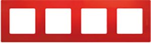 Рамка Legrand Etika 4 поста (красный)