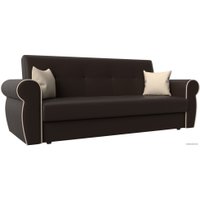 Диван Лига диванов Лига-019 118385 (экокожа, коричневый/бежевый/подушки бежевый)