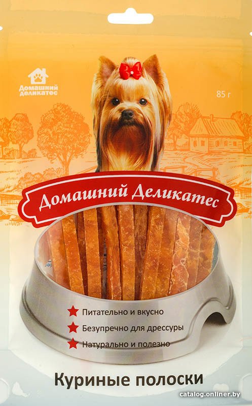 Лакомство для собак Домашний деликатес Куриные полоски 85 г