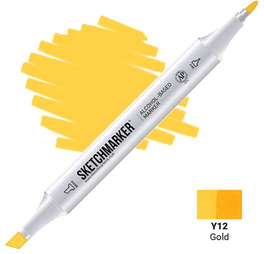

Маркер художественный Sketchmarker Двусторонний Y12 SM-Y12 (золотой)
