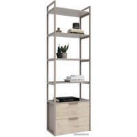 Стеллаж Crafto Квентин Мини Лофт 07 600x320x1900 (латте/каштан)