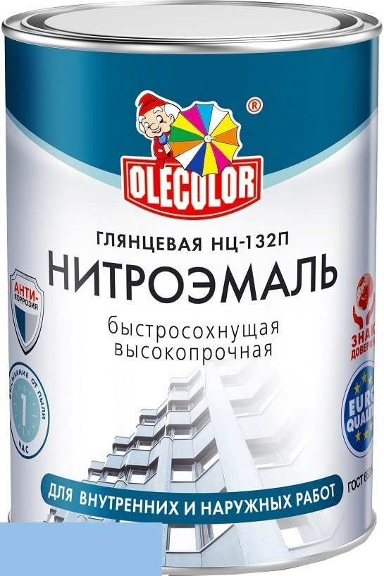 

Эмаль Olecolor НЦ-132П 0.7 кг (голубой)