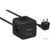 Сетевой фильтр Tessan TS-301 (черный)