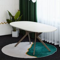 Кухонный стол Виста Оттава 100x150/195 (шелковый камень/муар тортора)