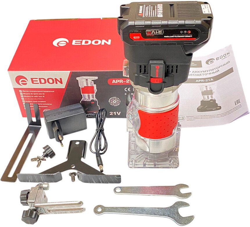 Кромочно-петельный фрезер Edon APR-21A 40852 (с 1-им АКБ)