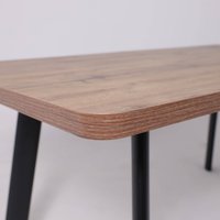 Кухонный стол Мамадома Leon lux radial-180 раздвижной 180-240х95 (дуб веллингтон/черный)