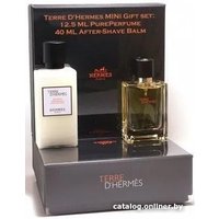 Подарочный набор Hermes Terre d'Hermes 12.5 мл parfum + 40 мл лосьон после бритья