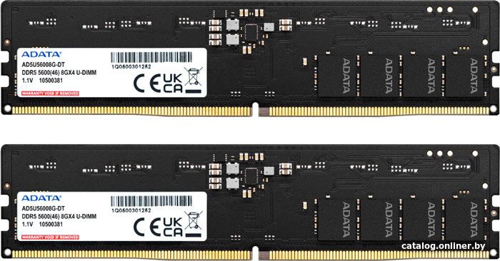 ADATA 2x32ГБ DDR5 4800 МГц AD5U480032G-DT