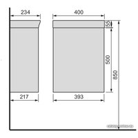  Velvex Тумба под умывальник Bio 40 подвесная