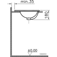 Умывальник Vitra S20 52.5x47.5 [5468B003-0001]
