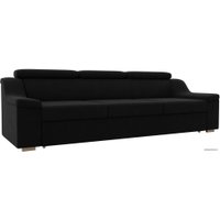 Диван Лига диванов Линдос (микровельвет, черный)