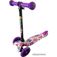Трехколесный самокат Scooter Mini 038 (фиолетовый/цветы)