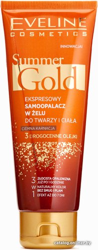 Крем-автозагар Eveline Cosmetics Summer Gold мгновенный для смуглой кожи 3 в 1 100 мл