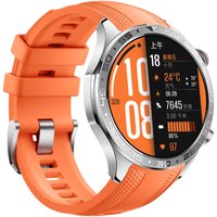 Умные часы HONOR Watch 5 Pro (серебристый, с оранжевым силиконовым ремешком, китайская версия)