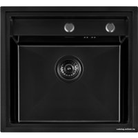 Кухонная мойка ARFEKA AF 520*490 + AF FSS304 + ZP DS BLACK PVD NANO